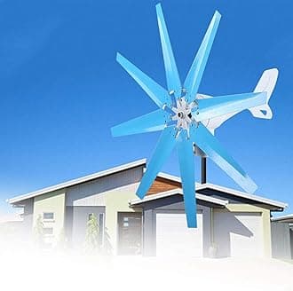 Wind Turbine 12000W with Wind Solar Controller, Wind Generator for Home Use, Wind Turbine Generator Kit 8 Blades Blue,110V