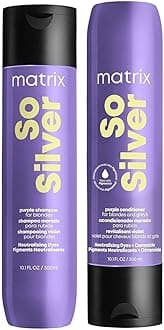 So Silver Purple Shampoo and Pigmented Conditioner Set - Removes Brassy Yellow Undertones, Toning Conditioner For Blondes and Greys, Strengthens and Adds Shine, Premium Salon Haircare, Vegan