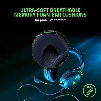 Razer BlackShark V2 Gaming Headset: THX 7.1 Spatial Surround Sound - 50mm Drivers - Detachable Mic - for PC, PS4, Nintendo Switch - 3.5 mm Headphone Jack & USB DAC - Classic Black