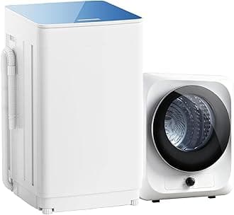 - Auertech Portable Washer and Dryer Combo Set, 18 lbs Fully Automatic Washing Machine, 1.5CuFt Portable Dryers, Compact Washer and Dryer for Apartment, RV, Dorm