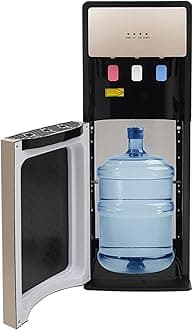 5 Gallon Water Dispenser Bottom Loading Water Dispensers, Hot & Cold Water Cooler Dispenser with 3 Temperature Settings for Home, Offices, Kitchen (Champaign Gold)