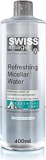 Swiss Image Essential Care Refreshing Micellar Wate, Removes Makeup, Cleanses And Refreshes, Micellar Water Makeup Remover For Face, Eyes And Lips, Non-Greasy 400 Ml