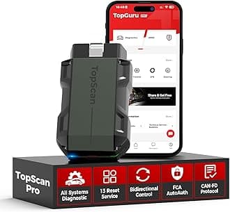 TopScan Pro, OBD2 Scanner Bluetooth for iOS & Android, Diagnostic Scan Tool for All Cars, Car Code Reader with Reset Scanner, 13+ Reset Service, Upgraded Version of Topscan Lite