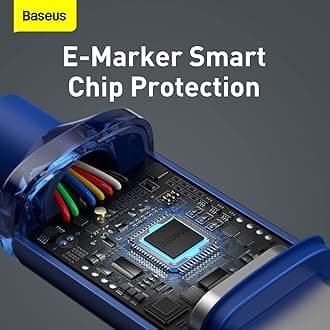 Crystal Shine 100W 120cm PD Type-C charging cable Blue