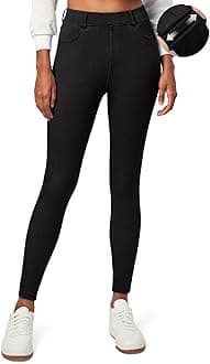 IUGA Stretchy Jeans for Women High Waist Pull on Jeggings Tummy Control Skinny Sweatpant Jean Leggings with Pockets Trendy