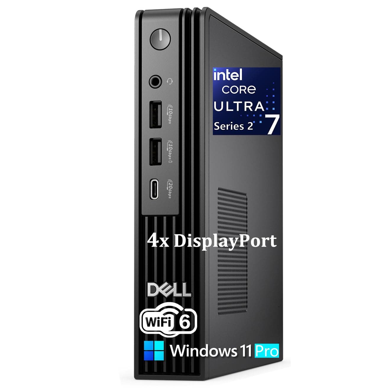 Pro Micro Plus Desktop, 2026 Mini Business Computer - Intel Core Ultra 7 265 20-Core, 16GB DDR5 RAM, 1TB PCIe SSD, Built-in AI, 4X DisplayPort, Windows 11 Pro, Cooler & Quieter, Compact PC