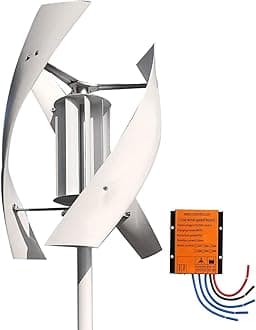 3000W Wind Turbine Generator,12V 24V 48V 220V with 3 Blades Wind Vertical Turbine Generator Permanent Magnet Generator Wind Turbine Kit for Hybrid Wind Solar,220V