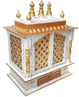 Kamdhenu art and craft Wood Home Temple (45 x 30 x 60 cm, Multicolour)