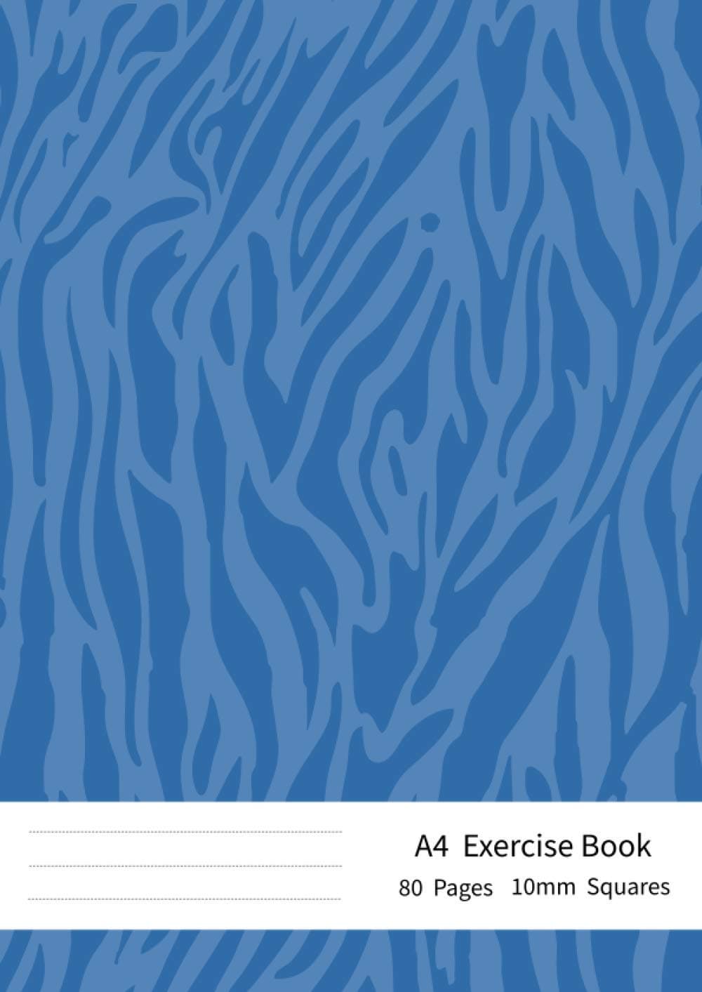 A4 Exercise Books Squared 10mm: A4 Maths Exercise Books Squared 10mm (1 cm) , Notebook for Mathematics (Math),Perfect for Schools, Business, Home, ... –Thick 90GSM Quality White Paper- Blue Cover