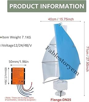 12000W Vertical Wind Power Turbine Generator Kit,12V/24V/48V Portable Maglev Wind Turbine Generator with Charge Controller for Boats Cabins Mobile Homes,D-24V