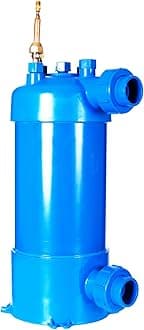 Pool Heat Exchanger 58 kBtu Pure Titanium Tube PVC Shell for Swimming Pool Heat Pump Solar Spa Heating and Cooling