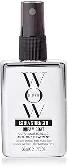 Extra Strength Dream Coat, powerful, ultra moisturizing, anti humidity treatment for frizz prone hair; glassy smooth, straight + frizz resistant styles for up to 3-4 washes; 50ml Travel Size