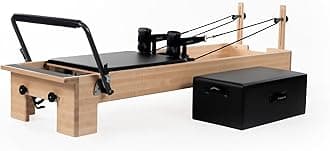 Studio Pilates Reformer with Sitting Exercise Box, Pilates Machine for Studio or at-Home Gym Equipment, Exercise Equipment for Fitness and Well-Being