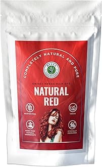 Natural Henna Hair Color Dye, 100% Pure Henna Powder for Hair Growth Organic (Natural Red, 100 Gr + Free 50 Gr.)