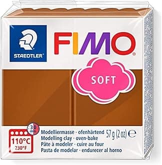Staedtler FIMO Soft Polymer Clay - -Oven Bake Clay for Jewelry, Sculpting, Crafting, Caramel 8020-7