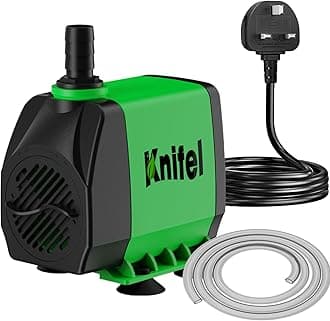 Knifel Submersible Pump 3000L/H 60W Dry Burning Protection with Ultra Quiet Design 3m High Lift for Fountains, Hydroponics, Ponds, Aquariums & More……