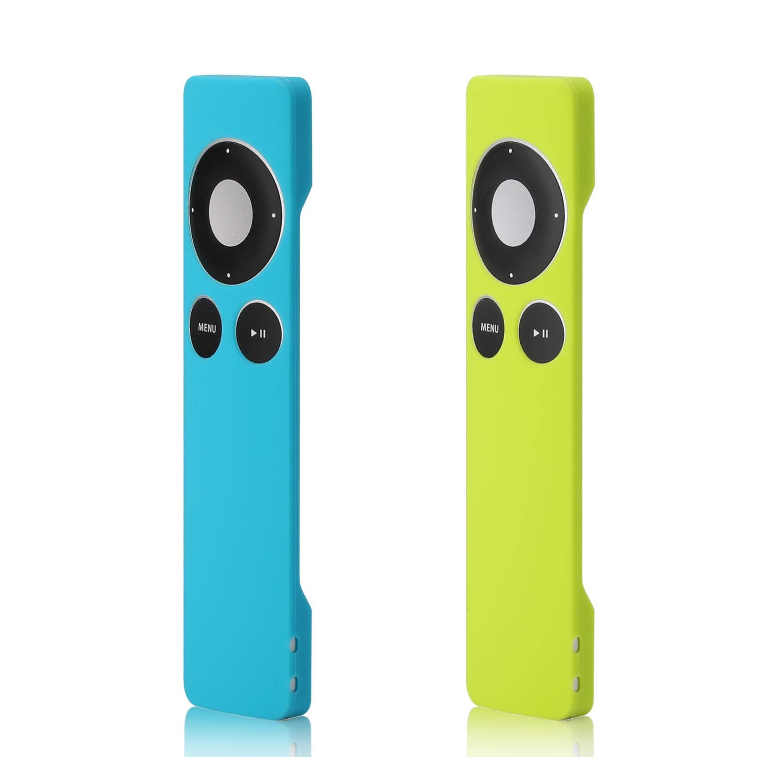 Protective Case for Apple TV 2 3 Remote Controller(2 Pack:Blue+Green), Light Weight and Shock Proof Silicone Remote Case with Hand Strap