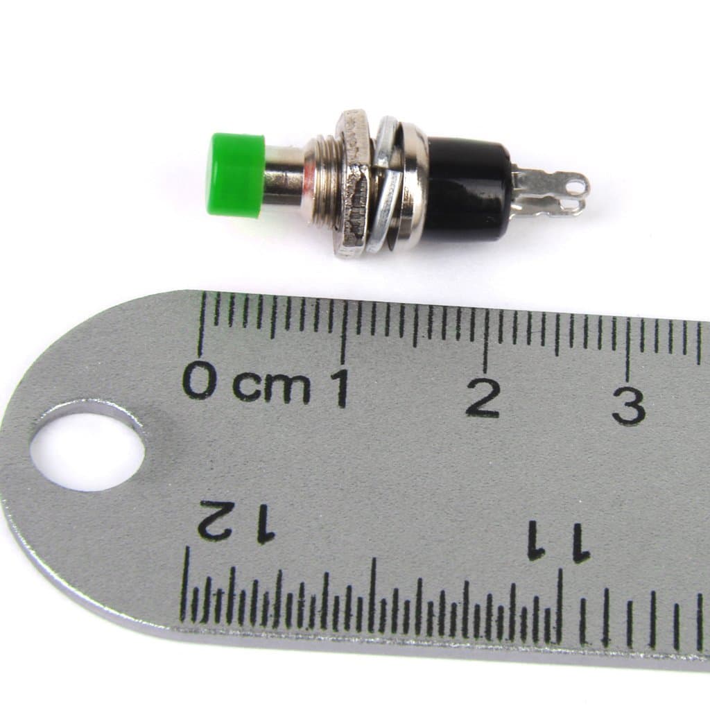 10 x Mini Momentary Push Button Switch for Model Railway Hobby Green