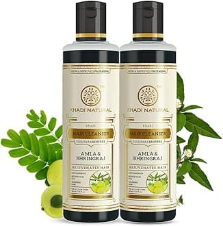 Amla & Bhringraj Hair Shampoo | Anti-Dandruff Shampoo | Ayurvedic Shampoo for Hair Growth | SLS & Paraben-Free | Suitable for All Hair Types | Pack of 2 (210ml *2) (420ml)