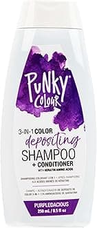 Punky Colour 3-in-1 Color Depositing Conditioner & Hair Cleanser - Purpledacious, Semi Permanent Hair Color, Temporary Hair-Dye, Sulfate-Free, Vegan, 8.5 fl oz.