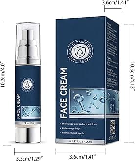 Mens Face Cream - 6 in 1 Mens Face Moisturizer, Eye Bags Treatment & Face Lotion for Men - Mens Anti Aging Cream Wrinkle & Dark Spots (2 Pcs)