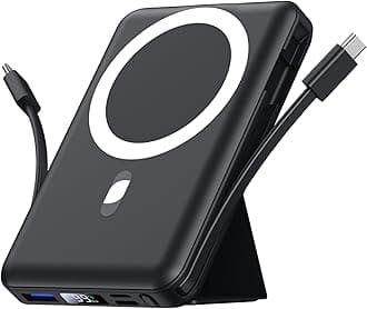 Azmuth for Magsafe Battery Pack, 10000mAh Magnetic Power Bank 22.5W PD Fast Charging with LED Display Wireless Portable Charger for Magsafe with Stand for iPhone 17/16/15/14/13/12/Pro/Pro MaxGlobal Recycled StandardGlobal Recycled StandardGlobal Recycled Standard