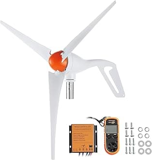 VEVOR 12V-500W Wind Turbine Generator Kit with Anemometer, 3-Blade Wind Power Generator, MPPT Controller & Adjustable Windward Direction, Suitable for Home, RVs, Boats, Farm