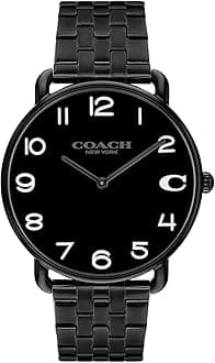 Elliot 2H Quartz Watch for Men - Stainless Steel Wristwatch - Classic, Minimalist - Water Resistant 3 ATM/30 Meters - Premium Fashion Timepiece for Everyday Wear - 41mm, Black/White