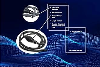 MARINE BOAT UNIVERSAL FUEL LINE ASSEMBLY 3/8" HOSE BARBS OUTBOARD PRIMER BULB