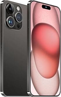 Unlocked Android Phone A15 PROMAX Android 13 Cell Phone with Dynamic Island 6GB+256GB 6800mAh,Fast Charging,HD Screen 48MP+108MP Camera Cell Phone with 5G Dual SIM Smart Phone (Black)