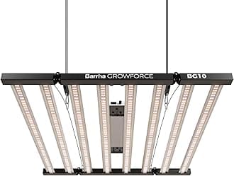 Barrina GrowForce BG10 1000W Full Spectrum with Dual Blue & FIR, High PPFD, 4 x 4/5 x 5 Grow Lights for Indoor Plants, Dimmable, Hanging, Light and Bracket Combined, Growing in Grow Tent