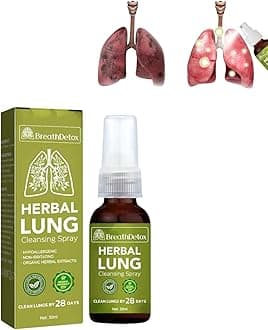 Breathdetox Herbal Lung Cleansing Spray, Herbal Lung Cleanse Spray, Breath Detox Herbal Lung Cleansing Spray, Natural Herbal Lung Essence, Powerful Lung Support
