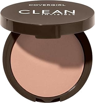 Covergirl Clean Invisible Pressed Powder, Lightweight, Breathable, Vegan Formula, Creamy Beige 150, 0.38 oz