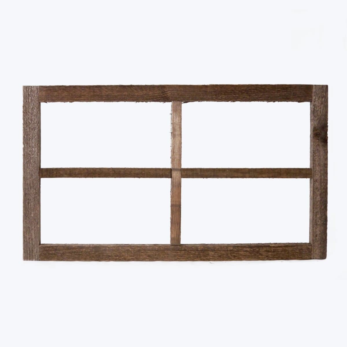 Rustic Wood Window Frame with 4 Panels