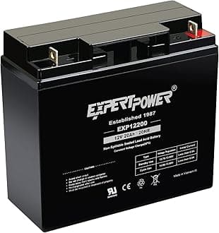 ExpertPower EXP12200 12V 20Ah - SLA Rechargeable 12V Battery for Ride on Toys, UPS, Lawn Mower, Generator, Medical Devices, Wheelchair, Mobility Scooter Battery Replacement 12 Volt AGM