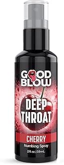 Good Blow Deep Throat Spray Cherry for Beginners, Men, Women, & Couples. Delicious Flavor and Reduce Gag Reflex. 1 Piece, Clear - 2oz.
