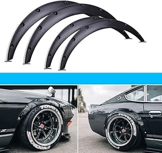 DREAMIZER 80cm+90cm Fender Flares Universal for Cars - Wide Body Kit 35mm/50mm Flexible Black Widebody Kit Off-road Durable Wheel Arch Protector for Car SUV