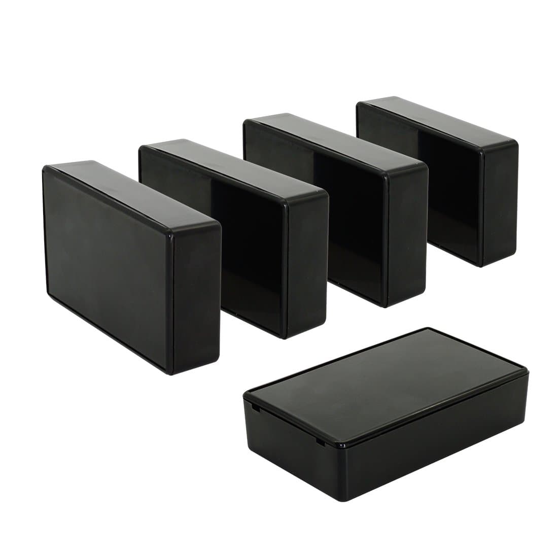 LeMotech 5Pcs ABS Plastic Electrical Project Case Power Junction Box, Project Box Black 3.9 x 2.4 x 1.0 inch (100 x 60 x 25 mm)