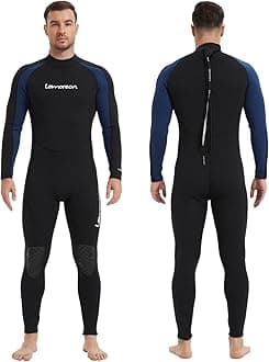 Men's Wetsuit 3/2mm and 5/4mm,Full Wetsuits for Men,Men‘s 3mm Full Wetsuit Front Zip for Diving Snorkeling Surfing Swimming