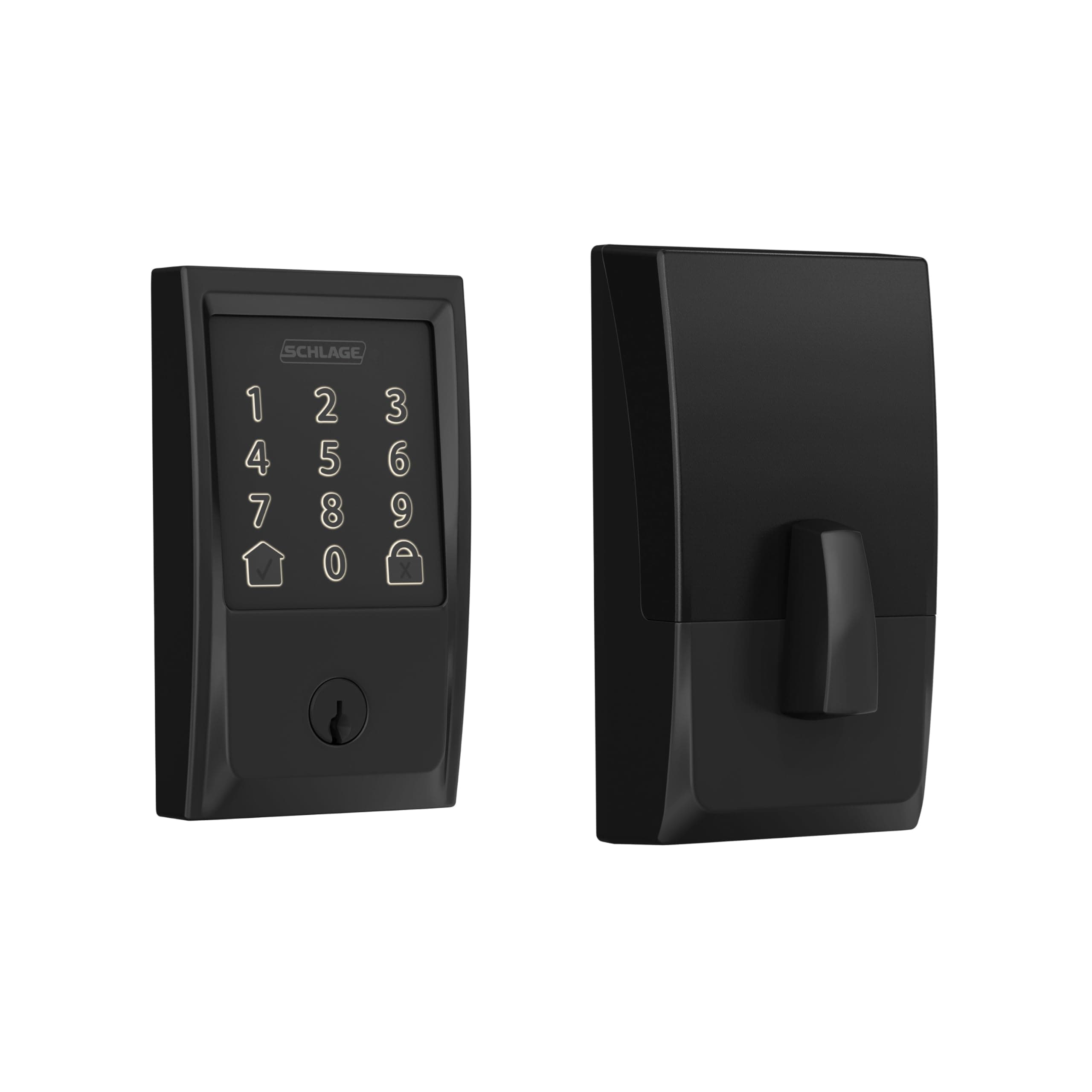 Encode Smart Wi-Fi Deadbolt Lock with Touchscreen Keypad, Keyless Front Door Entry, App Control, Alexa, Google Home and Airbnb Compatible, Matte Black, BE489WB CEN 622