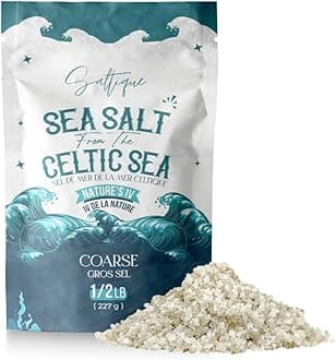 French Grey Sea Salt from the Celtic Sea Coarse- 100% Unrefined & Unprocessed- Hand-Harvested Mineral Salt (1/2lb)