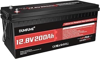 12V 200Ah LiFePO4 Lithium Battery,2560Wh Capacity,Built-in 200A BMS, 15000+ Cycles,10-Year Lifespan, Ideal for RV, Solar Energy Storage,and Off-Grid Camping