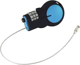 Lewis N Clarks Retractable Cable Lock Gepäckschloss, Schwarz