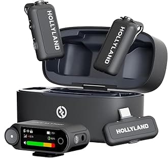 LARK MAX 2 Combo, Wireless Lavalier Microphone, AI Noise Cancelling, 32-bit Full-Chain Audio, 1115ft.(340m) Range, Microphone for iPhone, Android, Camera, (2TX + 2RX + Charging Case)