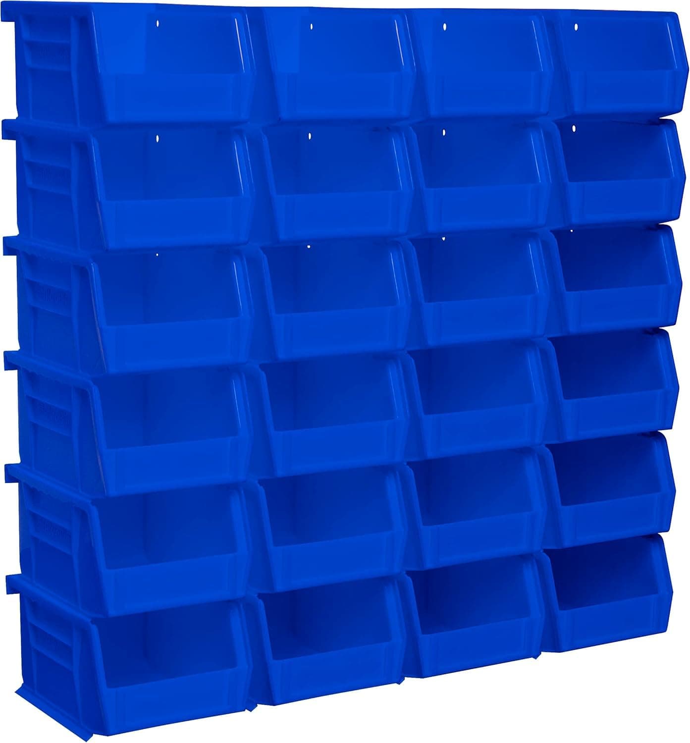 30210 AkroBins Plastic Storage Bins, Space-Saving Stackable Bins for Garage, Pantry, Craft Organization, 5" x 4" x 3", Blue, 24-Pack