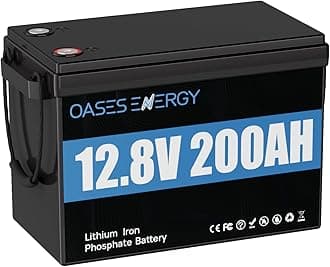 12V 200Ah LiFePO4 Lithium Battery,Upgraded Mini Size Deep Cycle Battery With 100A BMS,4000~15000 Cycles,10-Year Lifetime,Perfect for RV, Camping, Marine, Solar Home System,Trolling Motor