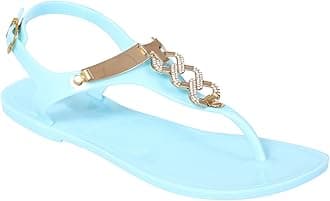 Retro Jelly Sandals Ladies Womens Flat Girls Summer Beach FLIP Flops Shoes Size (UK 6, Aqua)