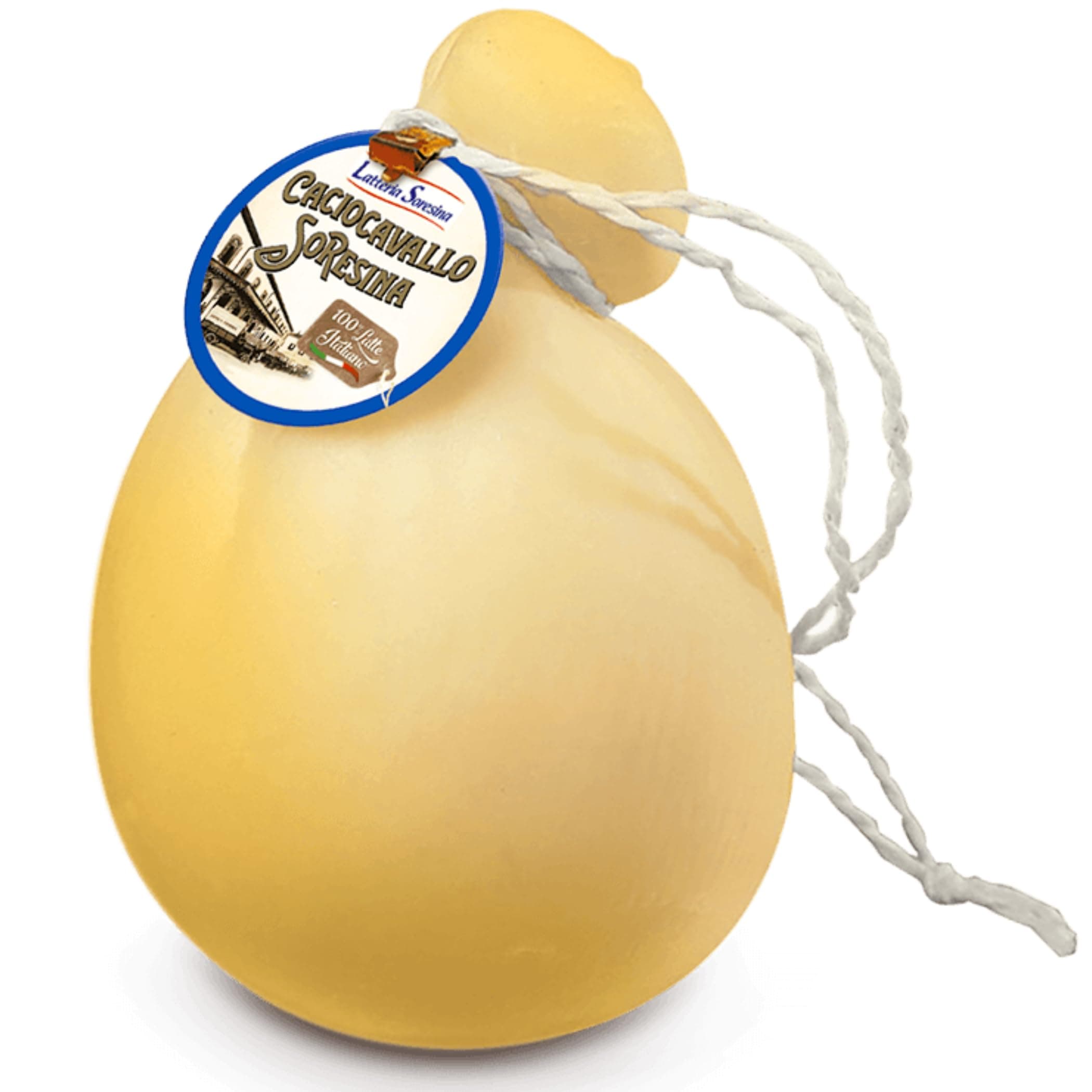 Caciocavallo Italian Cheese 1.9 kg (4 lb), Traditional Italian Product with Delicate Taste, Latteria Soresina, Made with 100% Italian Milk, Additive-free