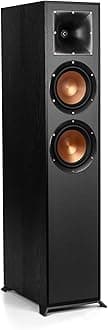Klipsch R-620F Floor Standing Speaker with Tractrix Horn Technology | Live Concert Experience in Living Room, Ebony