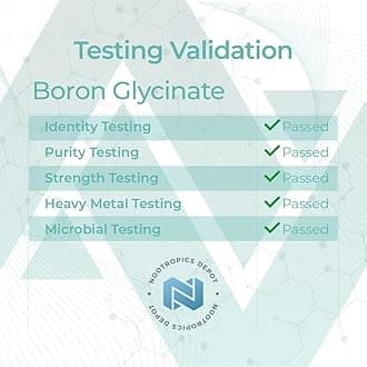 Nootropics Depot Boron Glycinate Capsules | 50mg | Delivering 6mg Elemental Boron | Testosterone, Inflammation, Immune, & Cognitive Support | 120 Count